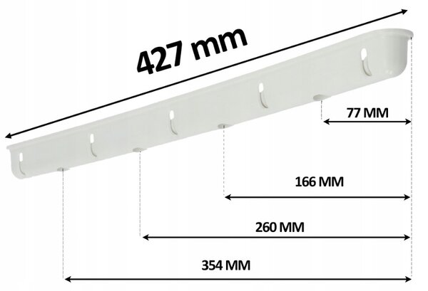 Erga Erga, mennyezeti akasztó ruhaszárításhoz 5x100 cm, fehér, ERG-SEP-10SUSSUF5PP10