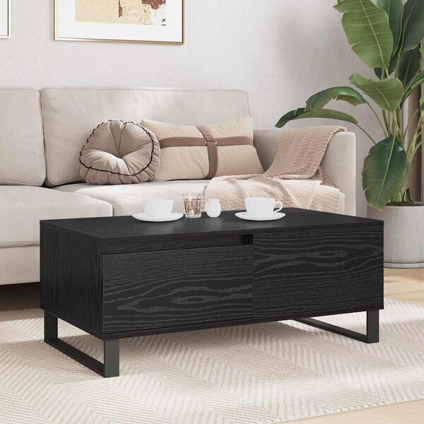 Dohányzóasztal fiókkal Fekete tölgy 90 x 50 x 36,5 cm Faanyag
