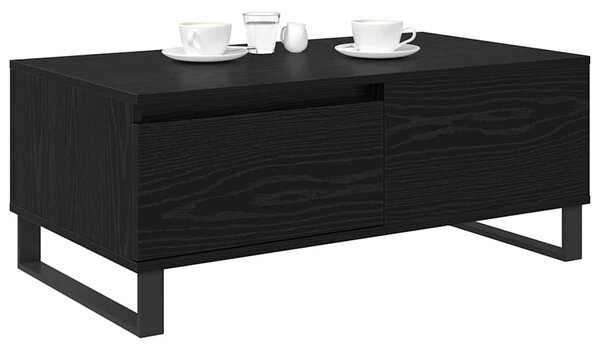 Dohányzóasztal fiókkal Fekete tölgy 90 x 50 x 36,5 cm Faanyag