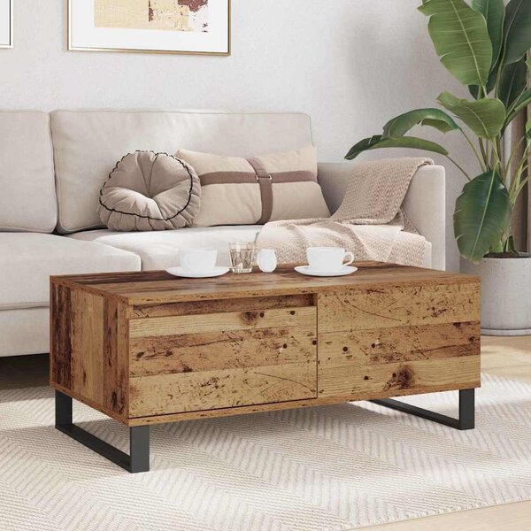Dohányzóasztal fiókkal Öreg fa 90 x 50 x 36,5 cm Faanyag