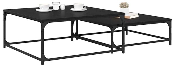 Fészkelt Kávézó Asztal 2 pcs Musta tammi 80 x 8035 x cm Faanyag
