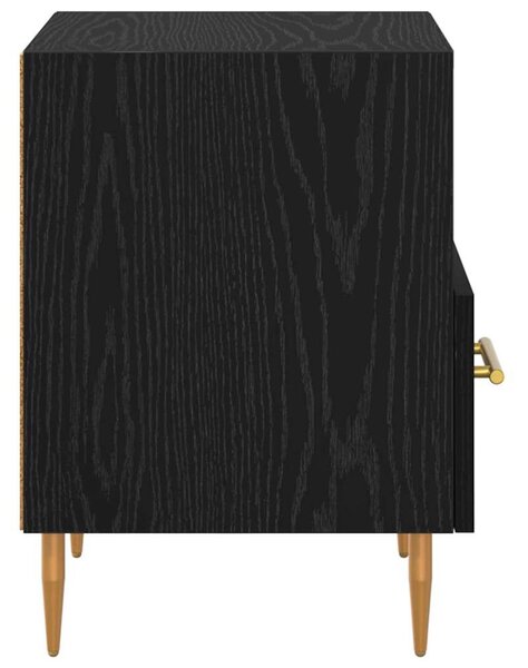 Éjjeli asztal fiókkal Fekete 40 x 35 x 47.5 cm Faanyag