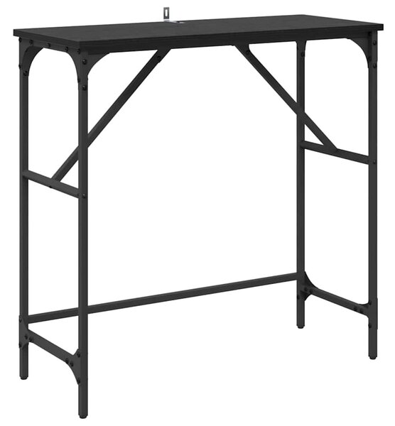 Konzolasztal Musta tammi 75 x 32 x 75 cm Faanyag