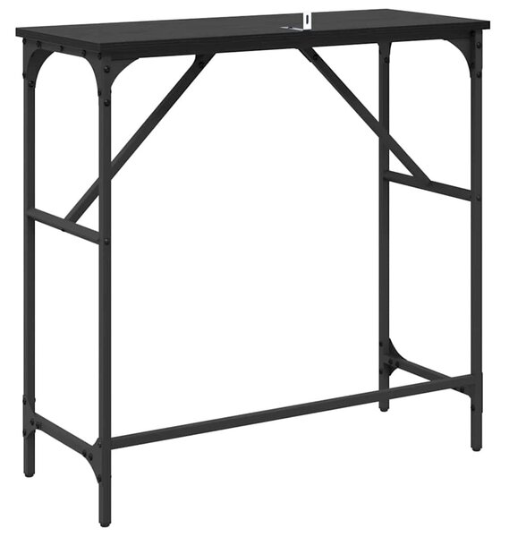 Konzolasztal Musta tammi 75 x 32 x 75 cm Faanyag