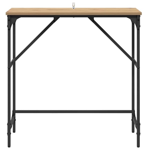Konzolasztal kézműves tölgy 75 x 32 x 75 cm Faanyag