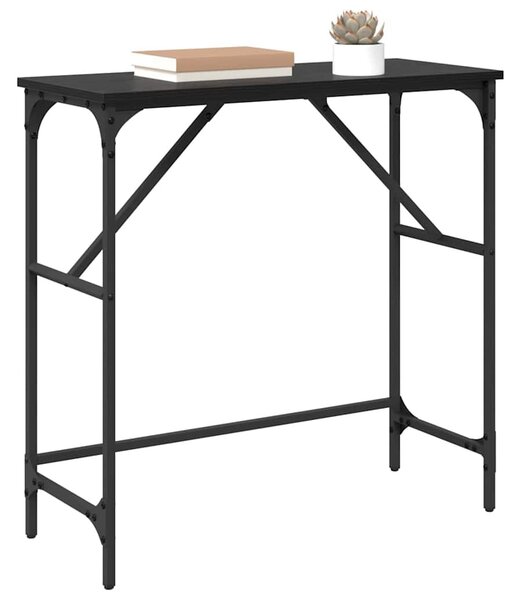 Konzolasztal Musta tammi 75 x 32 x 75 cm Faanyag