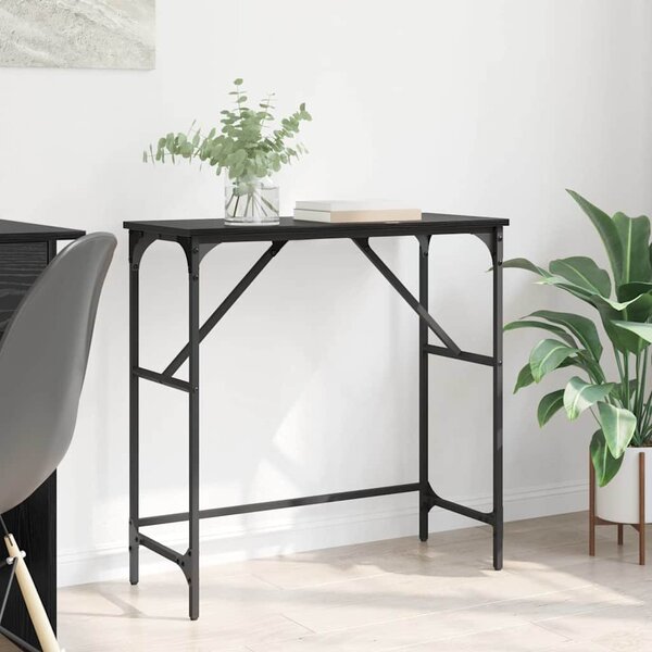 Konzolasztal Musta tammi 75 x 32 x 75 cm Faanyag