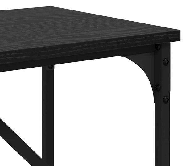 Konzolasztal Musta tammi 75 x 32 x 75 cm Faanyag