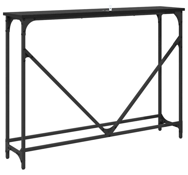 Konzolasztal Musta tammi 102 x 22,5 x 75 cm Faanyag