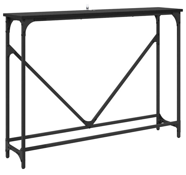 Konzolasztal Musta tammi 102 x 22,5 x 75 cm Faanyag