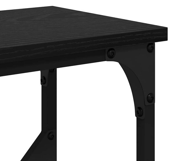 Konzolasztal Musta tammi 102 x 22,5 x 75 cm Faanyag