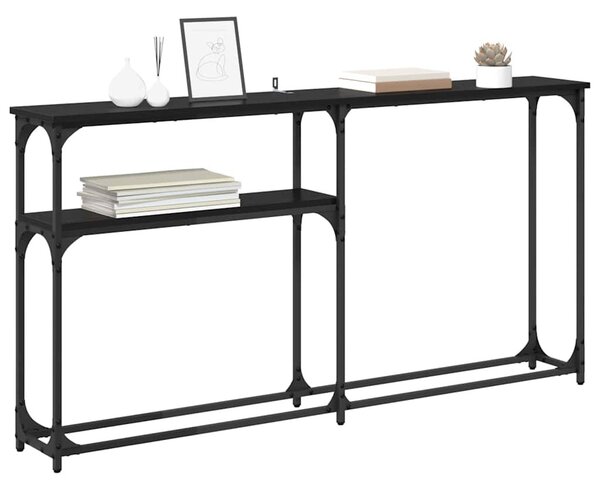 Konzolasztal Musta tammi 145x22.5x75cm Faanyag