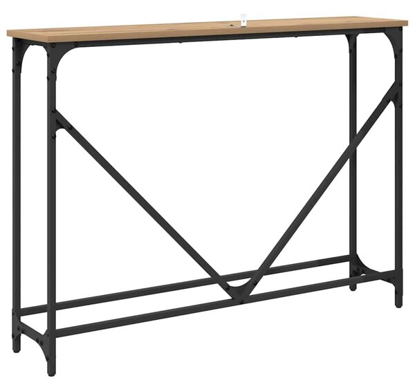 Konzolasztal kézműves tölgy 102 x 22,5 x 75 cm Faanyag