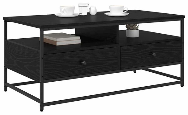 Dohányzóasztal fiókkal Musta tammi 100 x 51 x 45 cm Faanyag