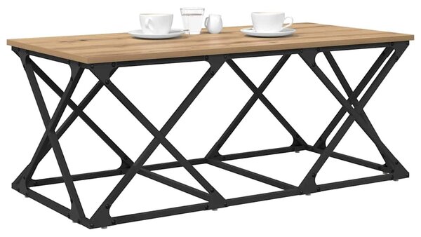 Dohányzóasztal kézműves tölgy 100 x 49 x 40 cm Faanyag