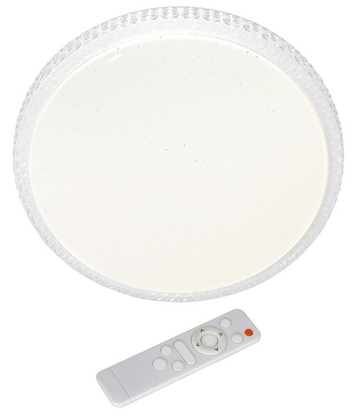 Milagro Cruz szabályozható mennyezeti LED lámpa távirányítóval, 40 cm, fehér
