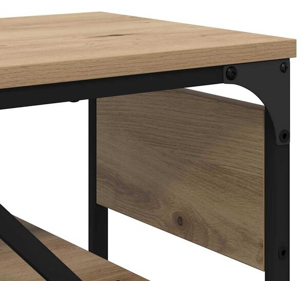 Konzolasztal kézműves tölgy 75x30x75cm Faanyag