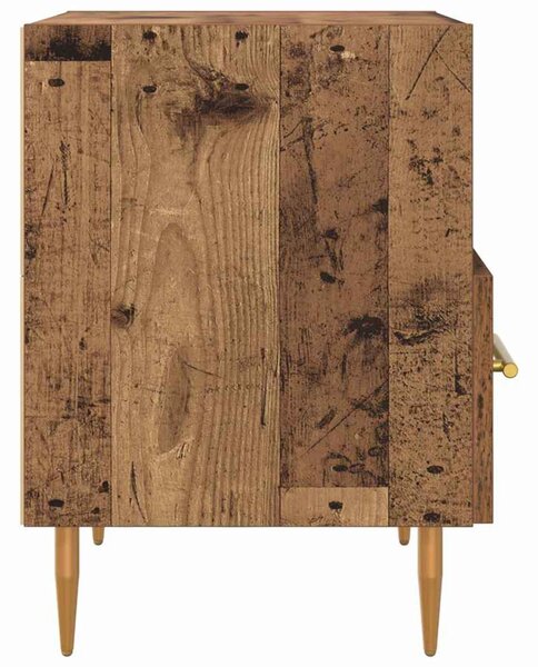 Éjjeli asztal fiókkal 2 pcs Régi fa 40 x 35 x 47.5 cm Faanyag