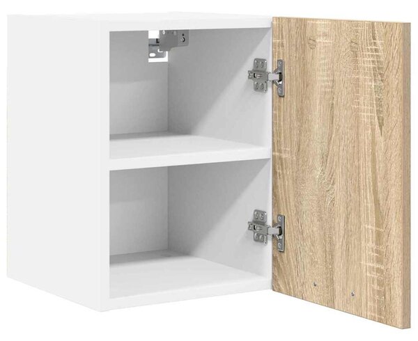 Függő szekrény Riga 2 pcs Sonoma tölgy és fehér 30 x 31 x 40 cm