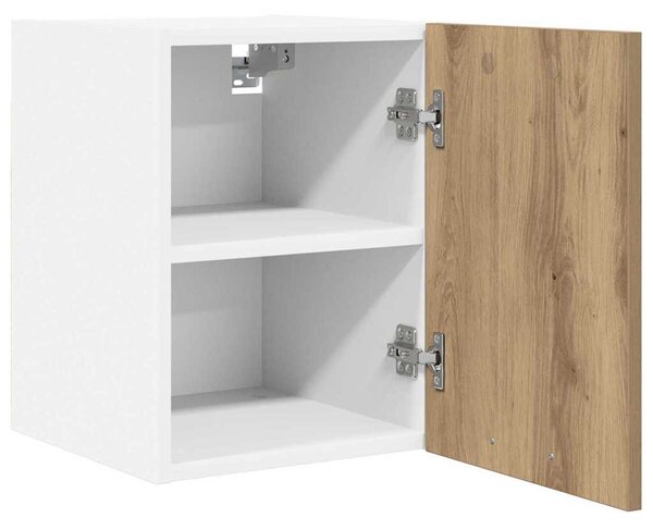 Függő szekrény polcokkal Riga 2 pcs Artisan tölgy és fehér