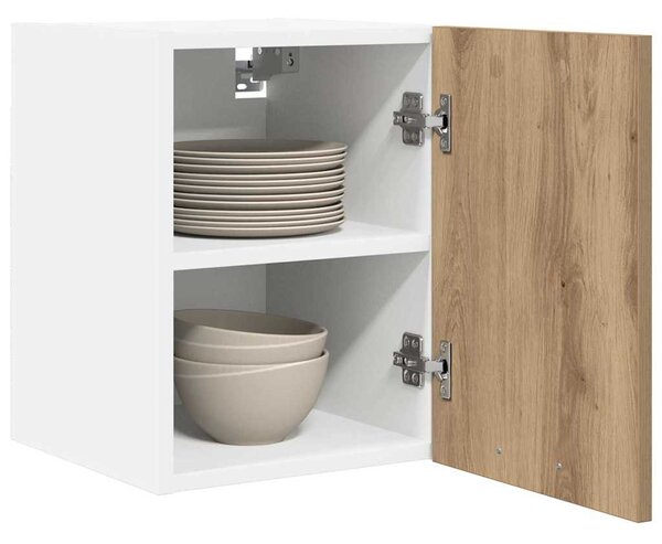Függő szekrény polcokkal Riga 2 pcs Artisan tölgy és fehér