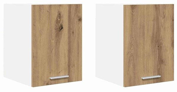 Függő szekrény polcokkal Riga 2 pcs Artisan tölgy és fehér