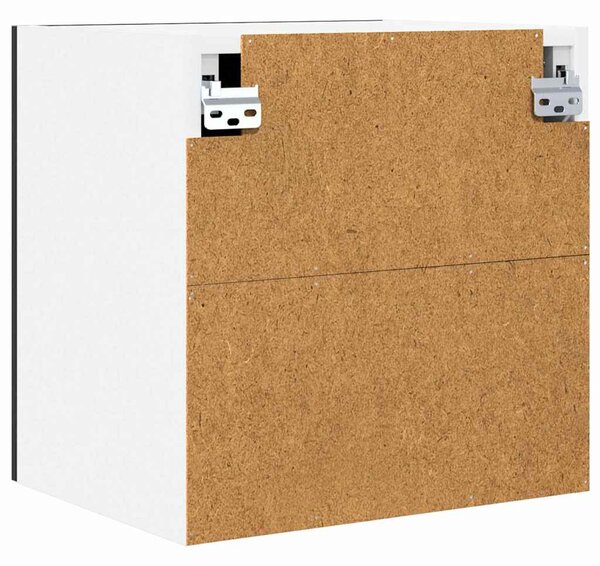 Függő szekrény Riga 2 pcs Fekete tölgy és fehér 40 x 31 x 40 cm