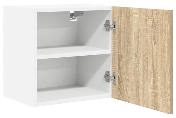 Függő szekrény Riga 2 pcs Sonoma tölgy és fehér 40 x 31 x 40 cm