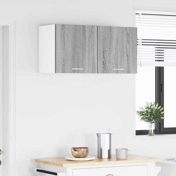 Függő szekrény 2 pcs Szürke Sonoma és fehér 40 x 31 x 40 cm