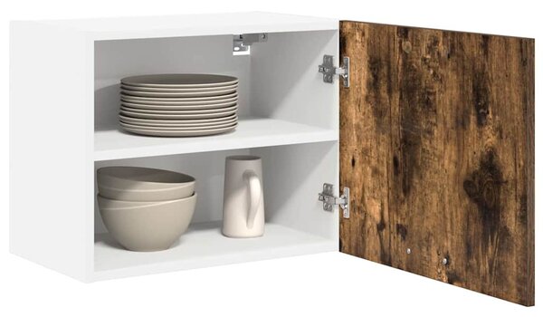 Függő szekrény 2 pcs Füstölt tölgy és fehér 50 x 31 x 40 cm