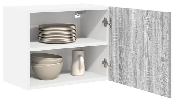 Függő szekrény 2 pcs Szürke Sonoma és fehér 50 x 31 x 40 cm