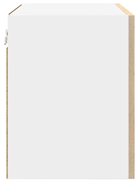 Függő szekrény Riga 2 pcs Sonoma tölgy és fehér 50 x 31 x 40 cm