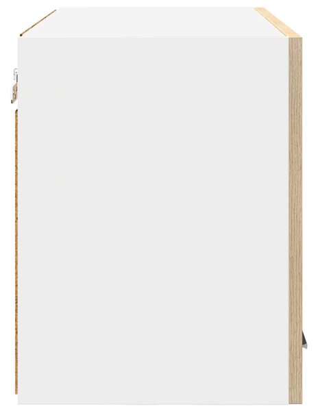 Függő szekrény Riga 2 pcs Sonoma tölgy és fehér 60 x 31 x 40 cm