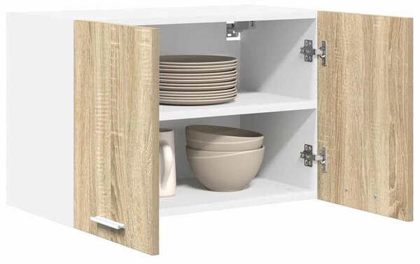 Függő szekrény Riga 2 pcs Sonoma tölgy és fehér 60 x 31 x 40 cm