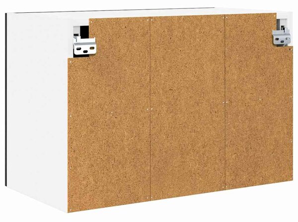 Függő szekrény Riga 2 pcs Fekete tölgy és fehér 60 x 31 x 40 cm