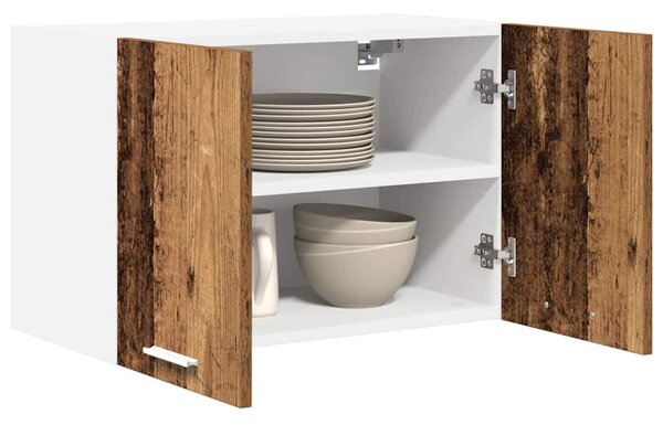 Függő szekrény Riga 2 pcs Régi fa és fehér 60 x 31 x 40 cm