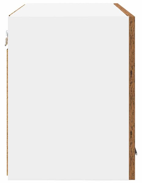 Függő szekrény Riga 2 pcs Régi fa és fehér 60 x 31 x 40 cm