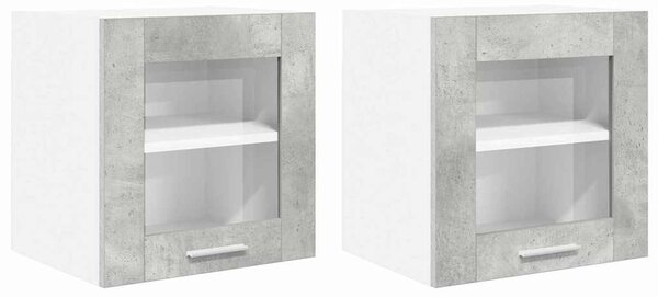 Függő szekrény Riga 2 pcs Beton Szürke 40 x 31 x 40 cm Faanyag