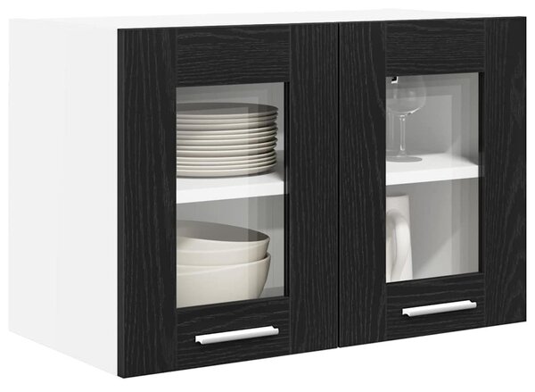 Függő szekrény Riga 2 pcs Fekete tölgy 60 x 31 x 40 cm Faanyag