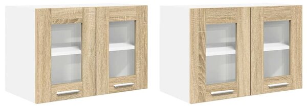 Függő szekrény Riga 2 pcs Sonoma tölgy 60 x 31 x 40 cm Faanyag