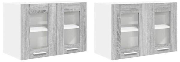 Függő szekrény Riga 2 pcs Szürke Sonoma 60 x 31 x 40 cm Faanyag