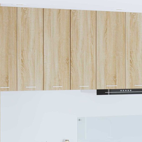 Függő szekrény Riga 2 pcs Sonoma tölgy és fehér 30 x 31 x 80 cm