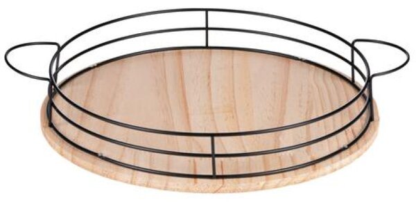 Kerek fa tálca ALPINA Ø35 cm