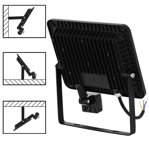 Toolight Szerszámlámpa, LED panel mozgásérzékelővel 13x10,5cm, 30W, 2700lm, 4000K, RSL007-30NS, OSW-10213