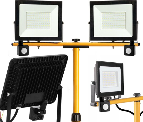 Toolight Szerszámlámpa, LED panel mozgásérzékelővel 13x10,5cm, 30W, 2700lm, 4000K, RSL007-30NS, OSW-10213