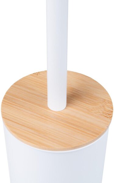 Erga Tango, álló WC kefe 9x9x38 cm, fehér-barna, ERG-YKA-P.TANGO-WHT