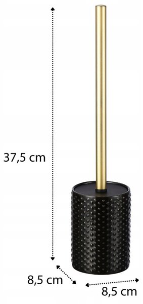 Erga Madrid, kerámia WC kefe, fekete-arany matt, ERG-SEP-10SZCMADRBLAC