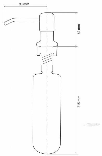 Gamma Simple, mosogatószer adagoló mosogatóhoz 400 ml, szürke pettyes, GMA-DOZ-G