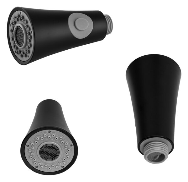 Gamma Lux, 2 funkciós mosogató kifolyó, 1/2", fekete, GMA-SLU-LUX-BK