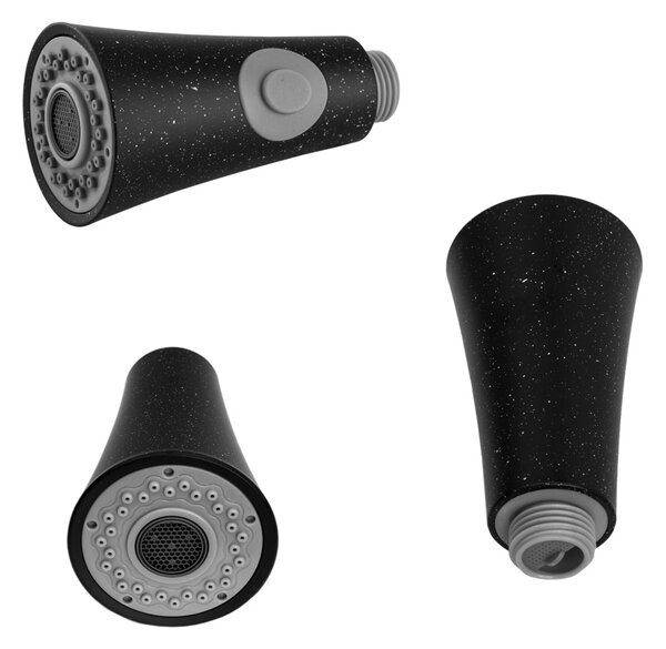Gamma Lux, 2 funkciós mosogató kifolyó, 1/2", fekete foltos, GMA-SLU-LUX-BP